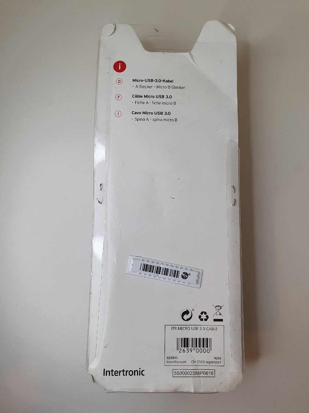 Kabel: Neues Intertronic Micro USB 3.0 Kabel, 1.8m - Original! – Neu und originalverpackt aus Aathal-Seegräben von Ru.Fi 1