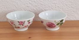 kleine Schale Schüssel Blumen Rosen Stil vintage - 2 Stk.