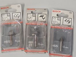 BOSCH Fräser HSS HM CT neu 6mm 8mm 12.7mm