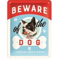 Blechschild 3D-BEWARE OF THE DOG - 15 X 20 CM