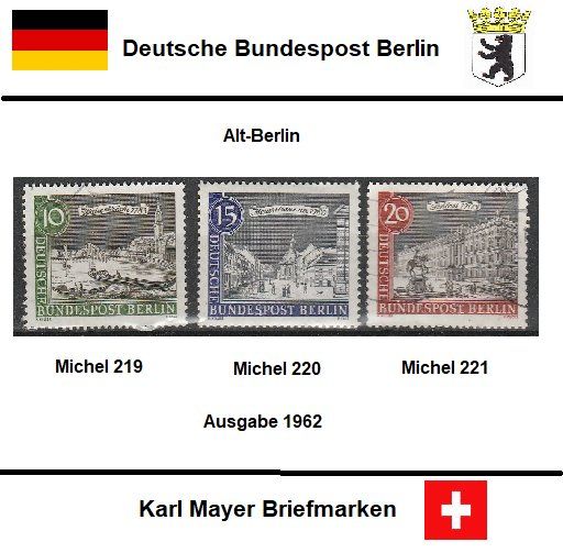 Tutti i francobolli: Alt-Berlin Markenset von 1962 – Usato da Castiel venduto da MonaLisa57