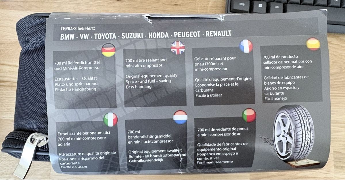 Tutti gli attrezzi: Notfall Reifenreperatur Kit & KFZ Notfalltasche – Nuovo e nell'imballaggio originale da Schwarzenberg LU venduto da sunroseli 2