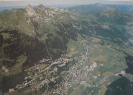 Schulwandbild Flugbild Leysin / Foto SWISSAIR @aero
