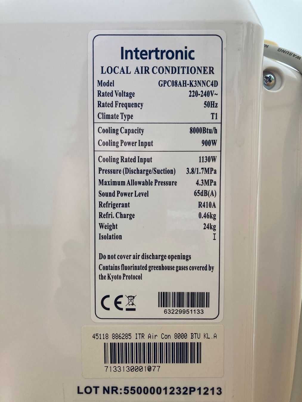 Luftreiniger: Klimagerät Intertronic – Gebraucht aus Basel von  3
