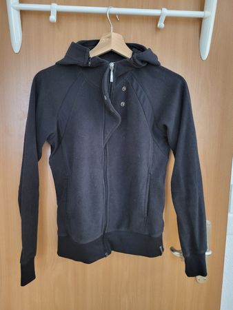 leichte, sportliche Fleece Jacke mit Kapuze, Grösse S