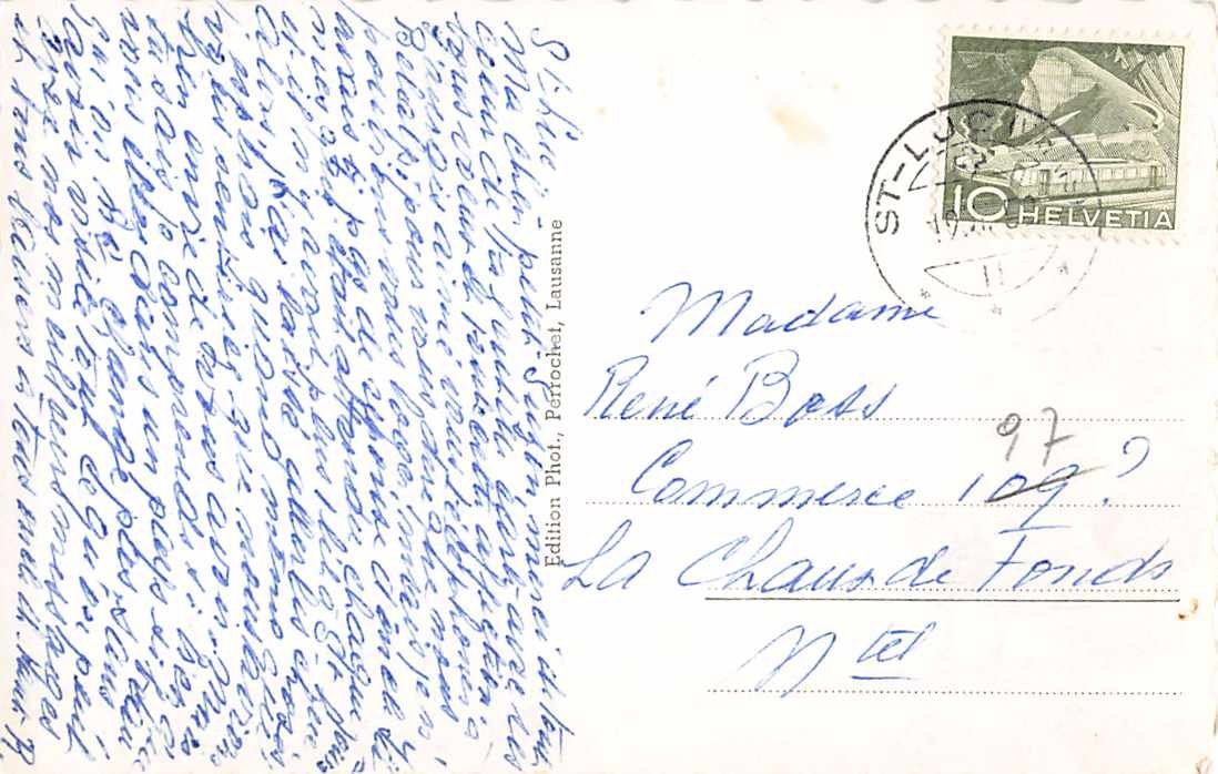 Cartoline postali: Souvenir de SAINT LUC 1956 – Usato da Winterthur venduto da SchatzchischtliWinti 1