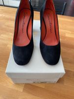 Santoni Escarpins en Daim Noir - Élégance Intemporelle - 38