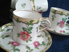 Aynsley. 6 tasses à café avec soucoupes