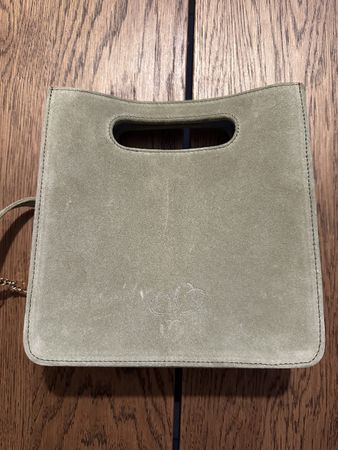 Petit sac en daim vert clair