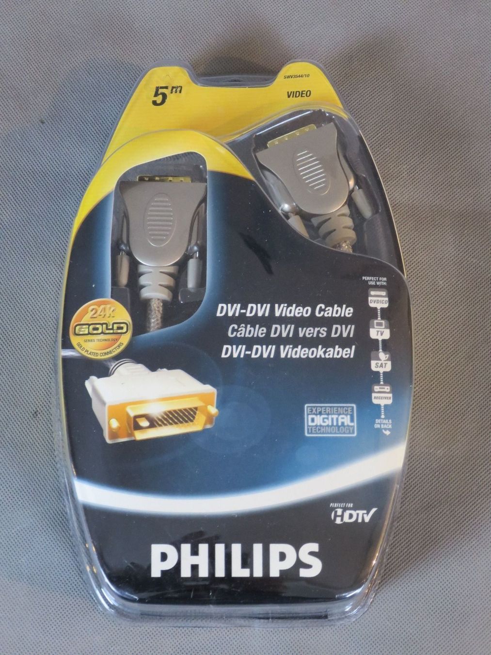 Kabel: DVI-DVI Video Cable 24K Gold, 5m – Neu und originalverpackt aus Zürich von 1.Simon