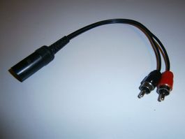 Audio Adapter 2 x Cinch Stecker / Dioden Kupplung 5-Polig