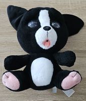 Stofftier Hund schwarz weiss gebraucht