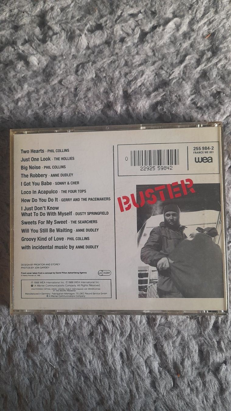 CD: BUSTER   THE ORIGINAL MOTION PICTURE     CD – Usato da Wetzikon ZH venduto da Ramones01 1