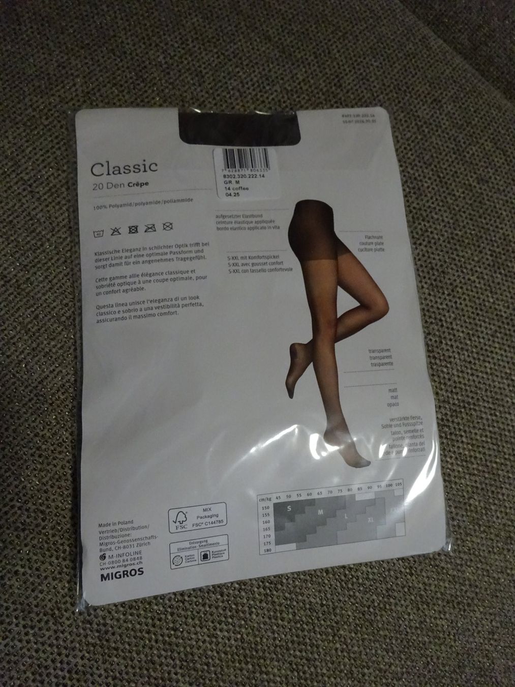Migros Calze & Collant: Strumpfhose-Classic/Migros Essential – Nuovo e nell'imballaggio originale da Rothrist venduto da Mistery1 1