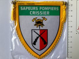 Vintage Fanion/Wimpel    SAPEURS POMPIERS  CRISSIER