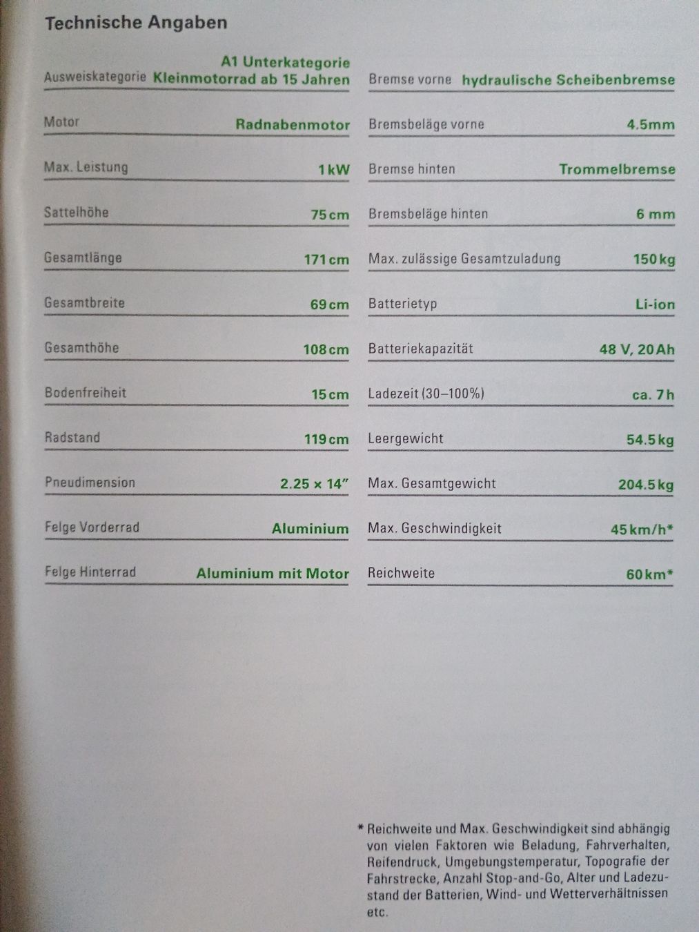 Veicoli elettrici: Vengo 45 E- Roller – Usato da Uetendorf venduto da zen_y9ym 3