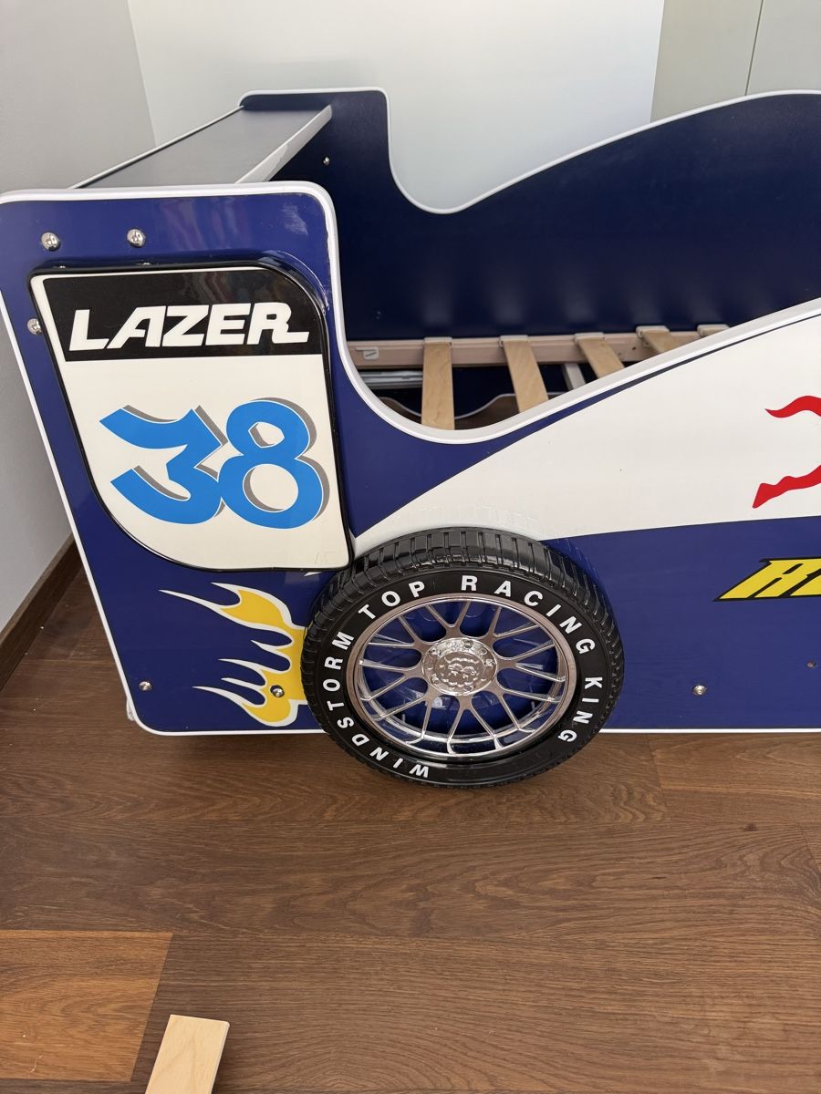 Lits: Autobett Kinderbett Rennauto blau  mit oder ohne Lattenrost – D'occasion à St. Erhard par Cfreya 4