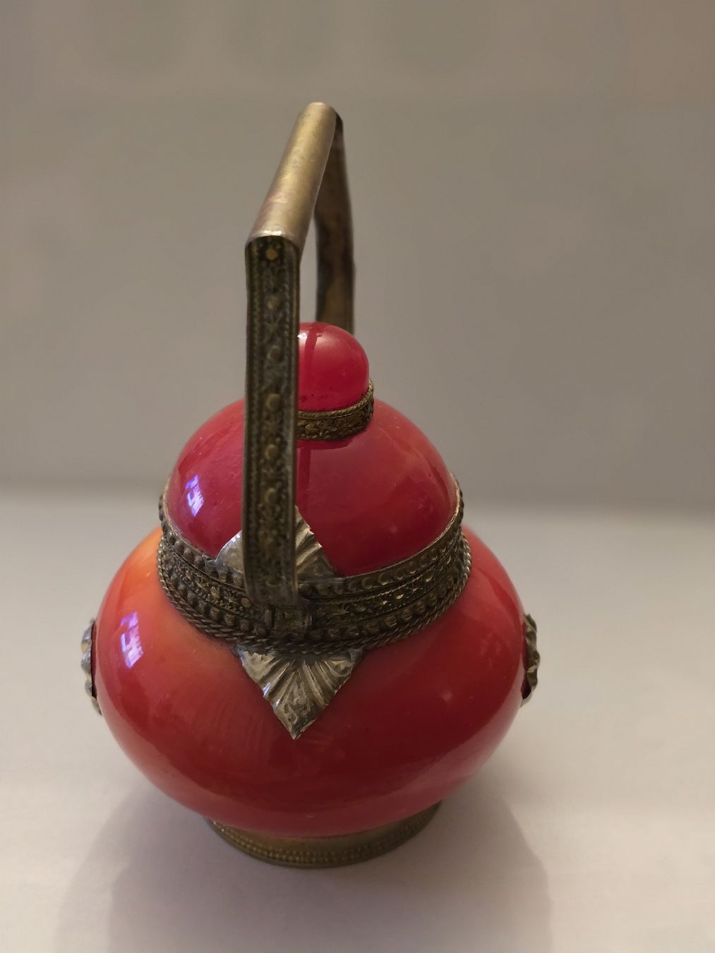 Teiere: Théière laiton Rouge et Or décorative  – Usato da Founex venduto da Vivi.dressing 4