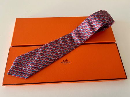 Cravate HERMES-Paris „Waving Cords“ - avec box original