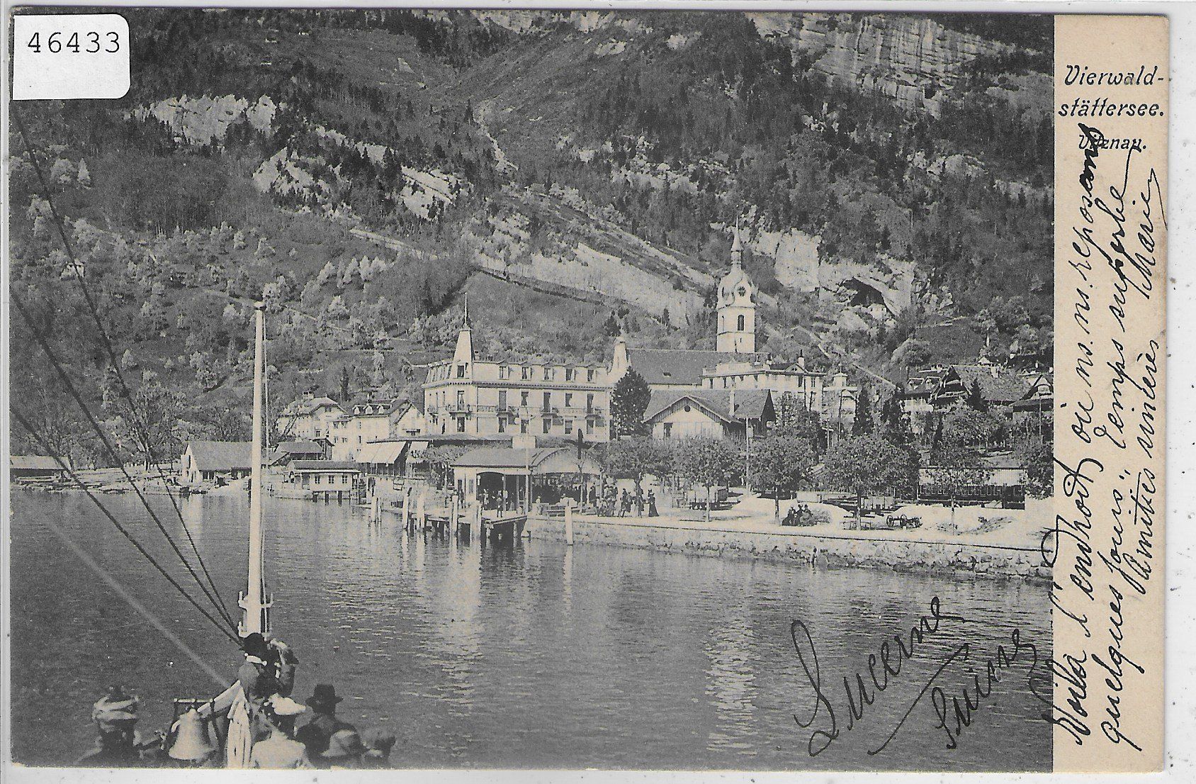 Cartoline postali: Vierwaldstättersee - Vitznau vom Schiff aus – Usato da Ettingen venduto da Kartenplanet