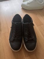 Herren Sneaker schwarz Leder Reissverschluss guter Zustand