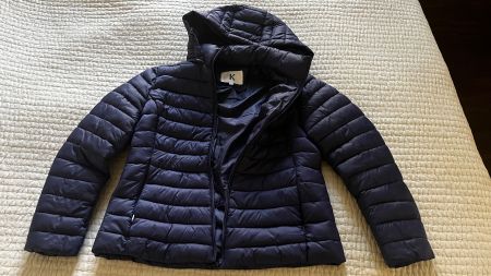 Dicke Daunenjacke, Blau