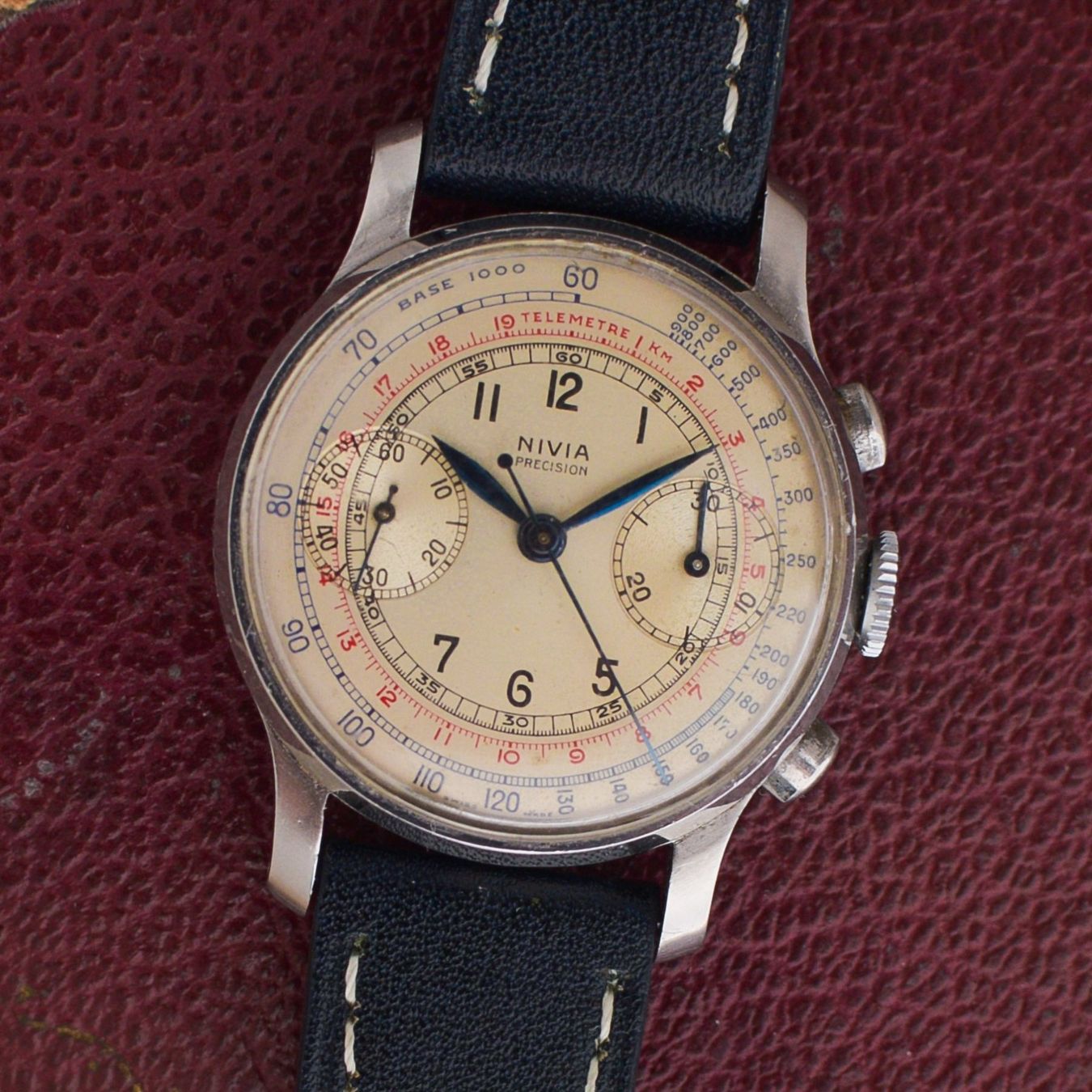 Orologi: Nivia Precision Valjoux 23 Chronograph from 1940s – Usato da St. Gallen venduto da Andrej99 3