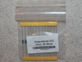Widerstände - 270 Ohm 20 Stück ¼W 1% im minigrip