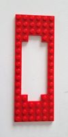 Lego rote Eisenbahn Platte 6x16 mit Ausschnitt