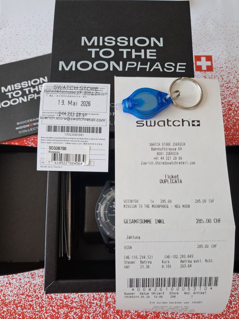 Swatch Orologi: Swatch Mission to the Moonphase-New Moon – Nuovo e nell'imballaggio originale da Niederhasli venduto da zvb_fgn2 9
