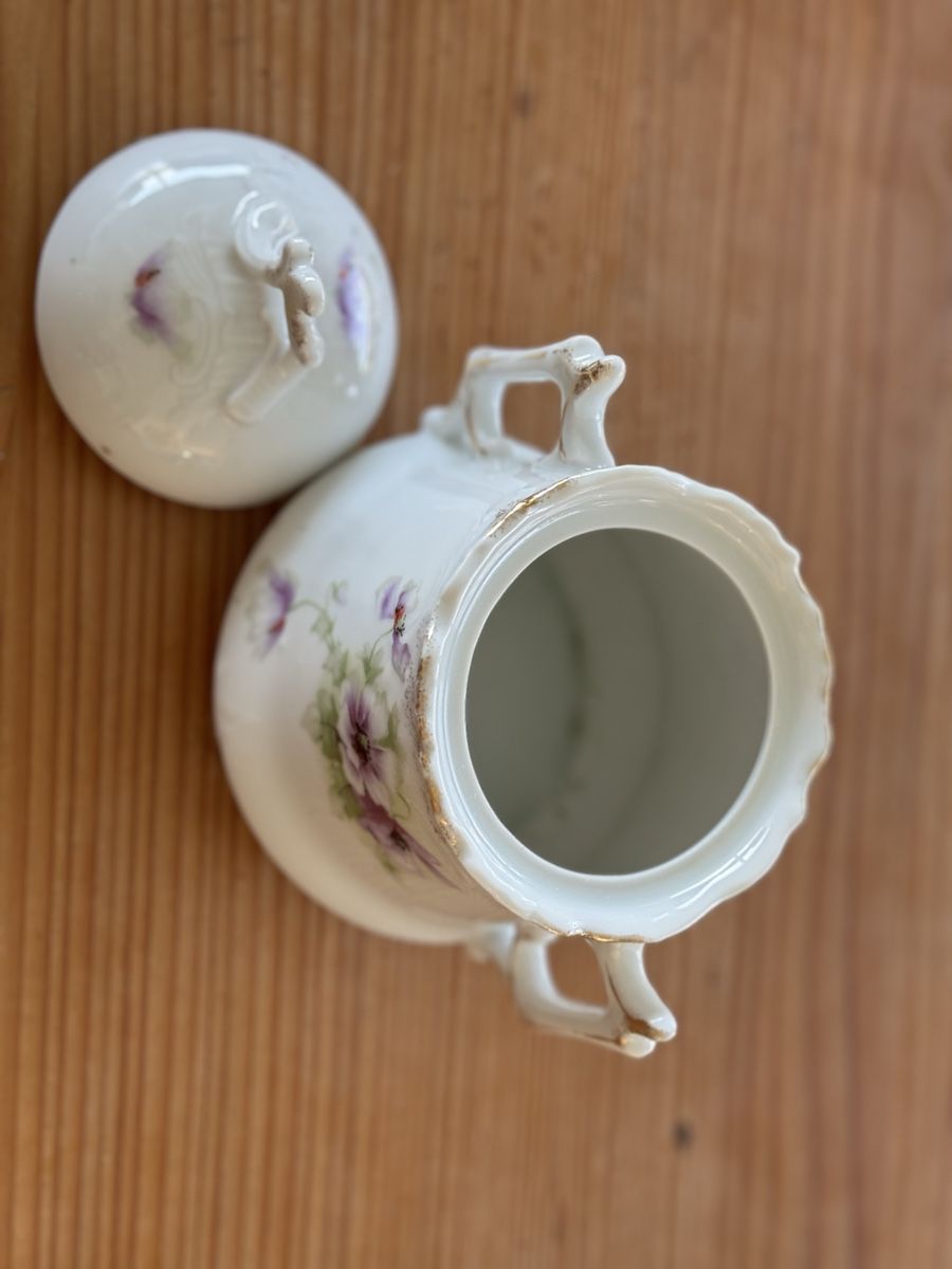 Zuccheriere: Zuckerdose Vintage mit Blumenmuster, nostalgisch,antik – Usato da Lanzenhäusern venduto da Galaa 1