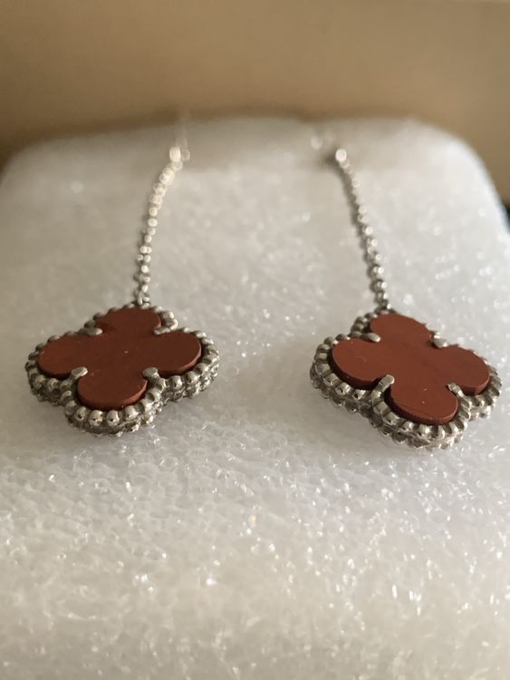 Boucles D'oreilles Argent 925 Et Cornaline – Modèle BO-AR-123 (Délicatement Doux)