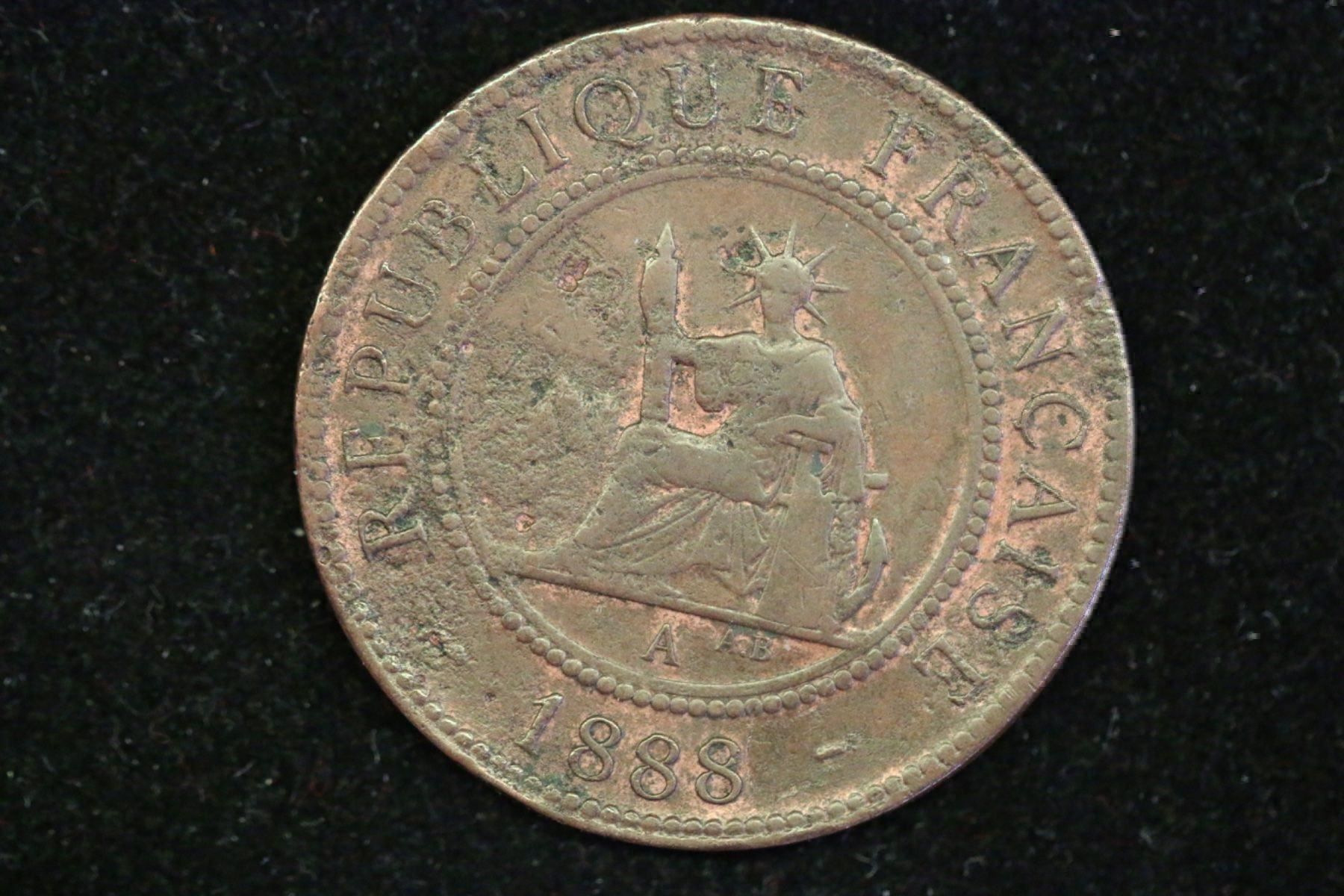 Tutti le monete: 1 Centimes 1888 (Bronze) – Usato da Langwiesen venduto da antik_numis 1