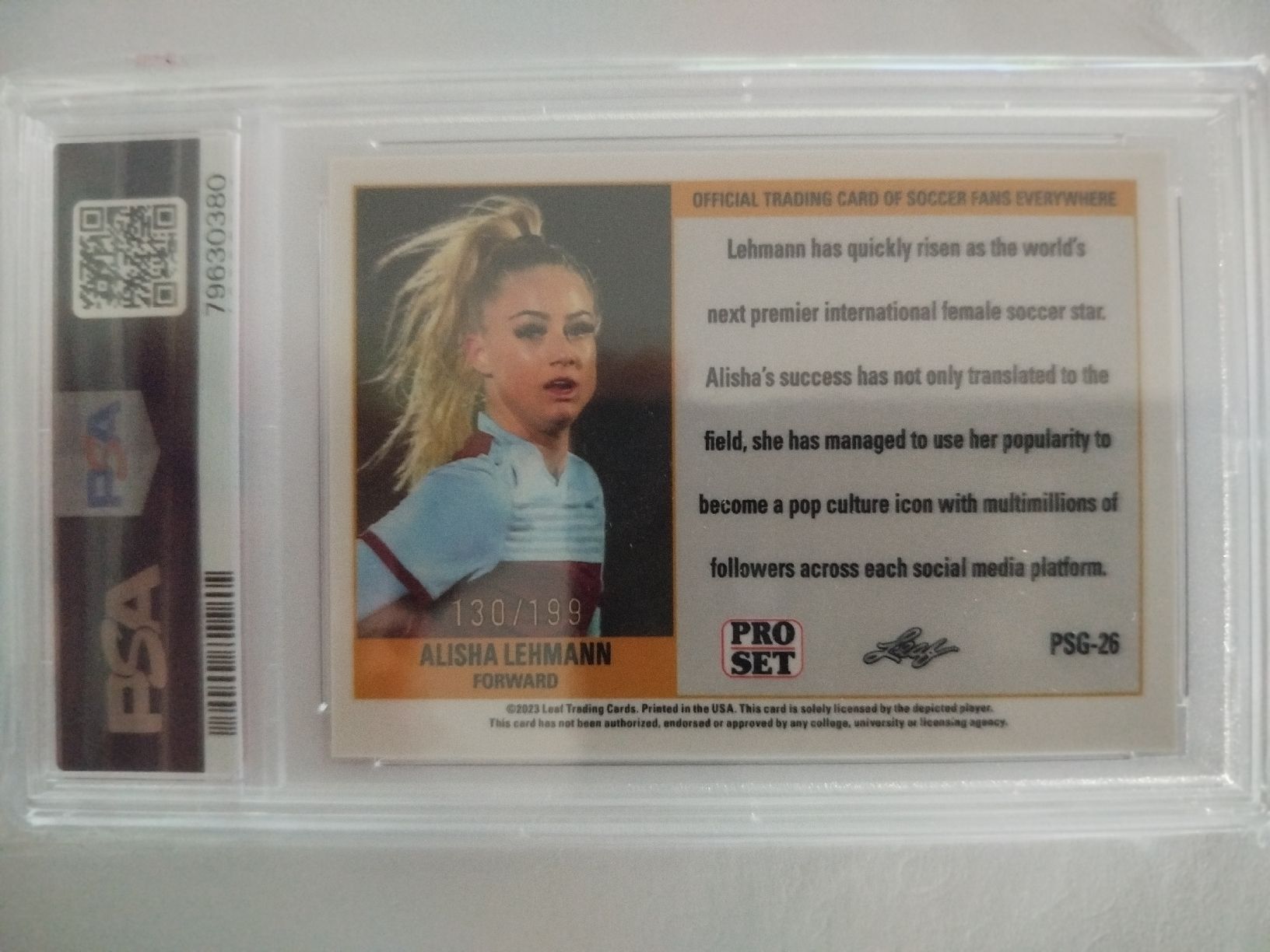 Cartes à collectionner: Leaf RC Rookie Alisha Lehmann PSA10 – Neuf (Voir description) à Wettingen par mirna04 1