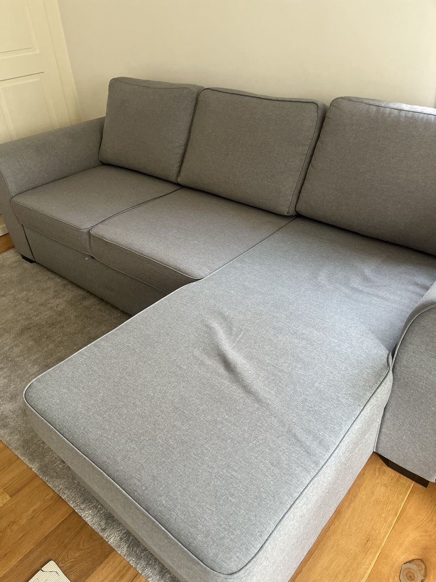 Sofas: Ecksofa Schlaffunktion Bettkasten Grau Stoff ca. 250cm – D'occasion à St. Gallen par cha_gk52 5