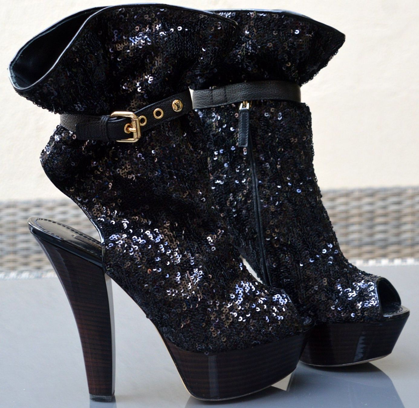 Louis Vuitton Scarpe da donna: Boots / bottes Louis Vuitton Runway Peep Toe .38 – Usato da Collonges venduto da Auganien 7