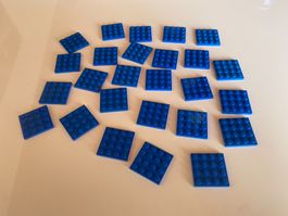 LEGO - 26 - BLAUE - PLÄTTLI - 4 X 4