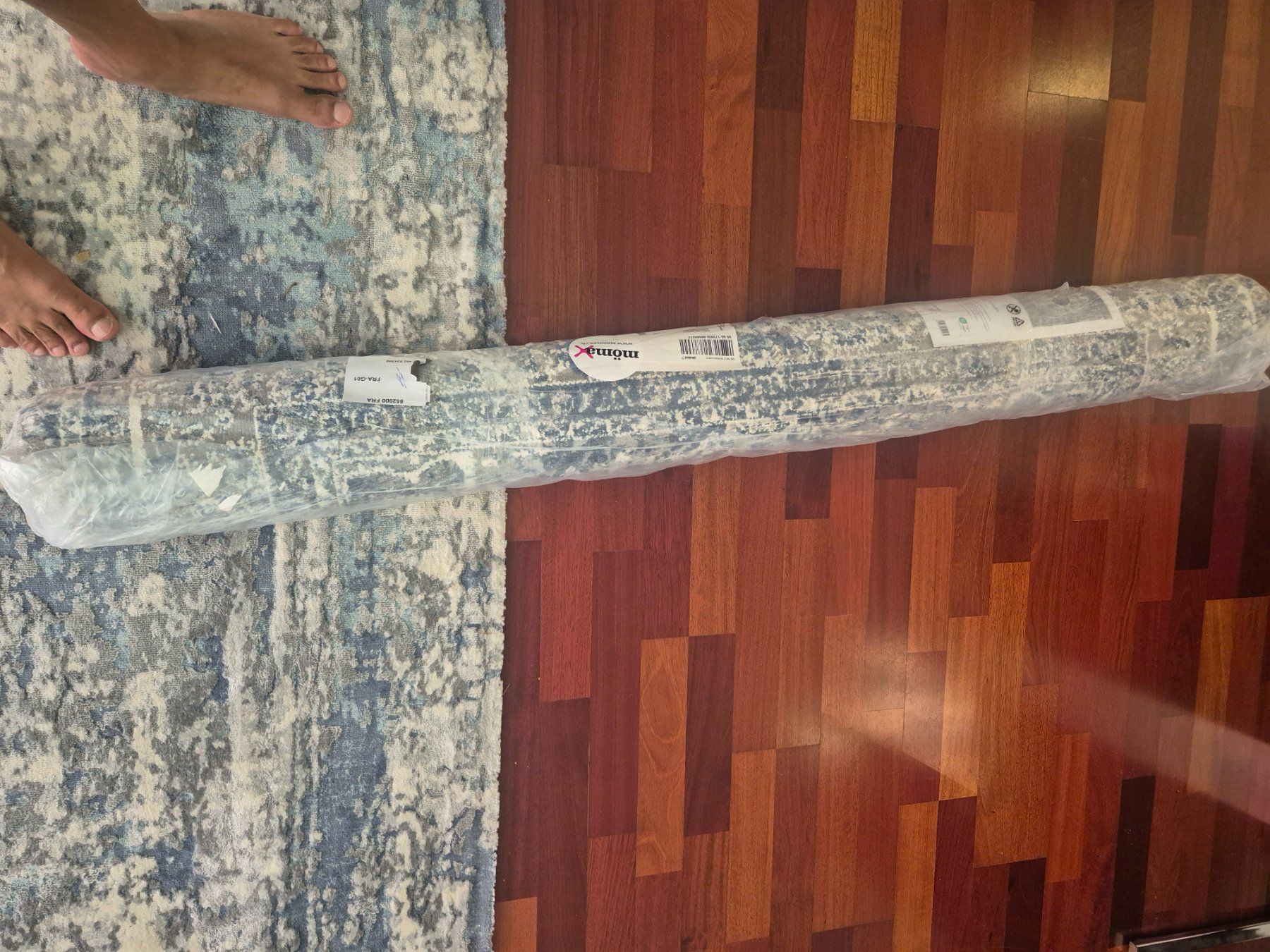 Teppiche: Webteppich Marcus 3 - Hellblau/Creme/Grau -160x230 cm - neu – Neu und originalverpackt aus Wetzikon ZH von Mexmarex 4
