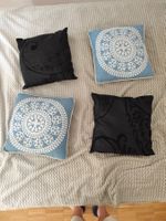 4x Dekokissen / 4 Decorative Cushions (2x Schwarz 35cm, 2x H