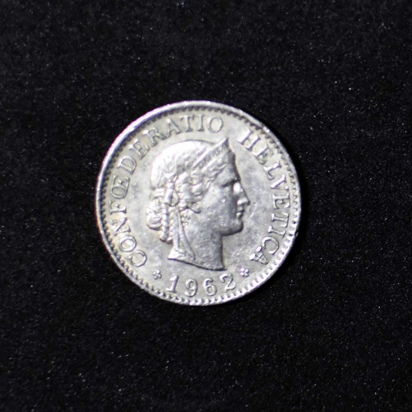 Alle Münzen: 10 centimes suisse, 1962 – Gebraucht aus Belmont-sur-Yverdon von bichet02 1