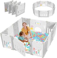Laufstall Baby Faltbar 150x150cm Spielgitter 14 Paneele