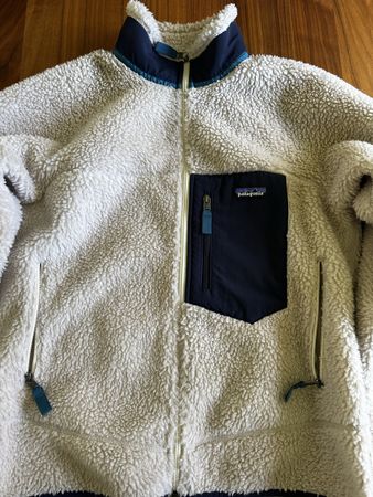 Patagonia Fleece Jacke beige blau Grösse M gebraucht