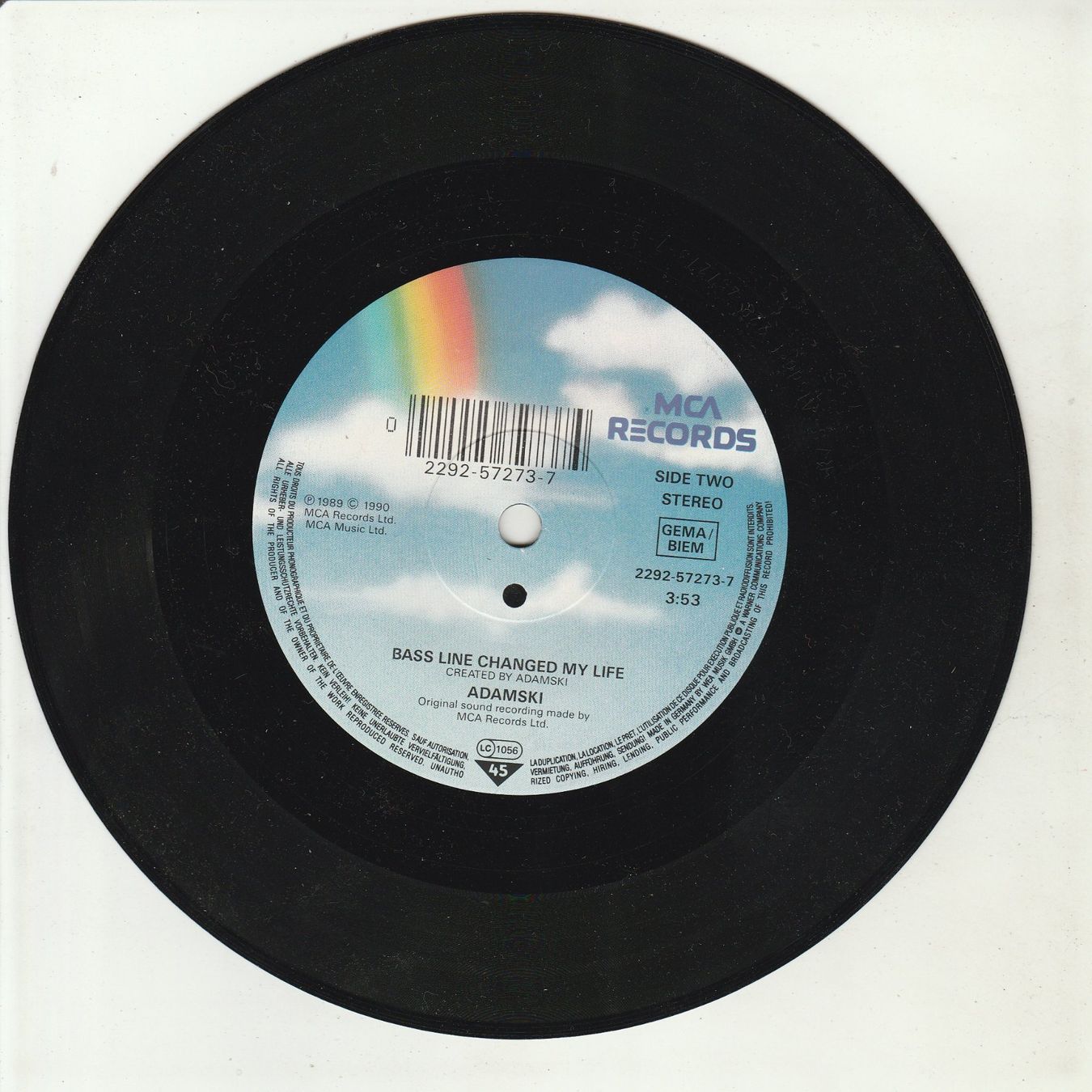 Schallplatten: Adamski feat. Seal - Killer 7" Vinyl 1990 – Gebraucht aus Tübach von JamesStone 3