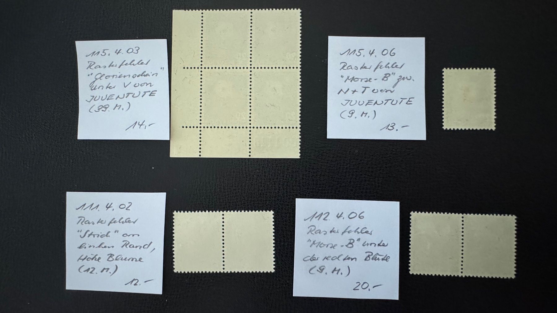 Tous les timbres: Pro Juventute, 4 ABARTEN, postfrisch – Neuf (Voir description) à Stallikon par HILDECH1 7