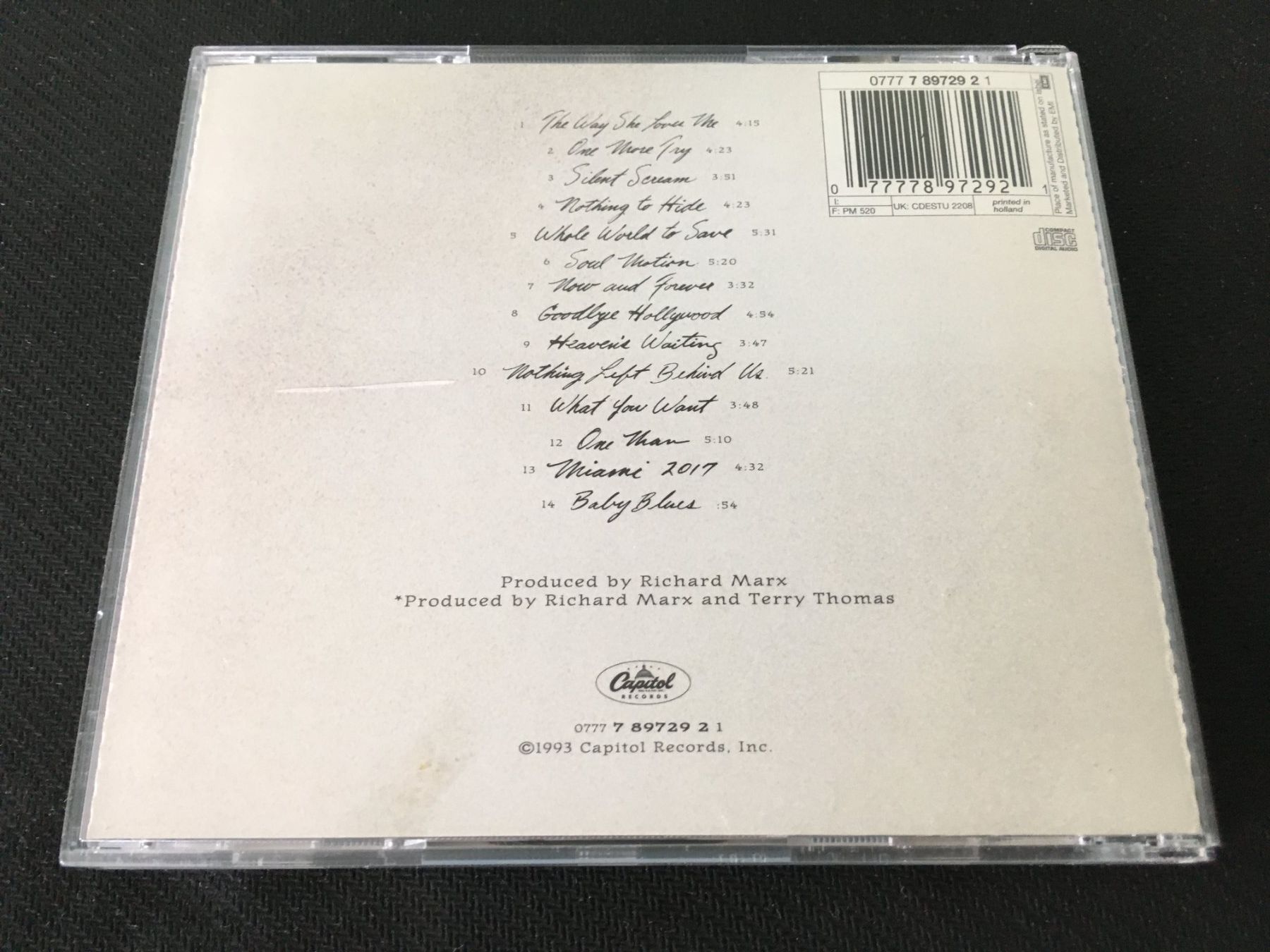 CD: Richard Marx - Paid Vacation -CD- – Usato da St.Gallen venduto da MedienJoe 2