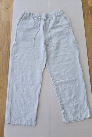 Leinenhosen H&M Grösse S, helles Greige, gerader Schnitt