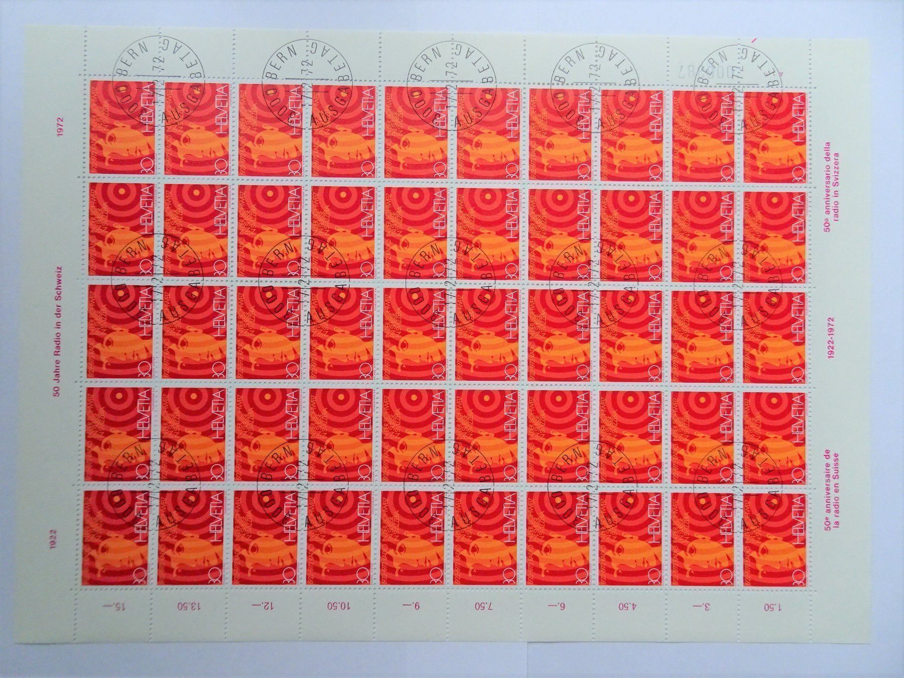 Tutti i francobolli: 1972 – Nuovo (secondo la descrizione) da Aadorf venduto da Chnorli-Furz