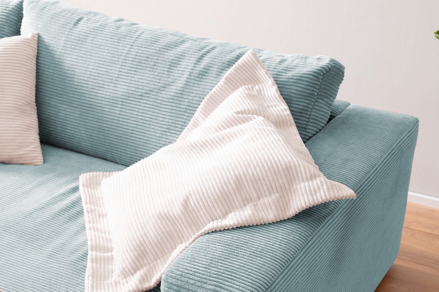 Divani: Big Sofa High End in Cord light blue – Nuovo e nell'imballaggio originale da Bischofszell venduto da deluxe-moebel 4