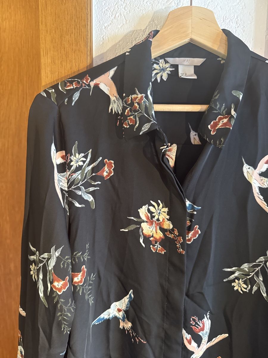 H&M Camicette: Hemdbluse gemustert Satinlook – Usato da Rohrbachgraben venduto da kae_5lhf 1