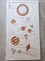 Holzpuzzle Sonnensystem für Kinder